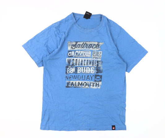 Saltrock Men's Blue Graphic Print T-Shirt M