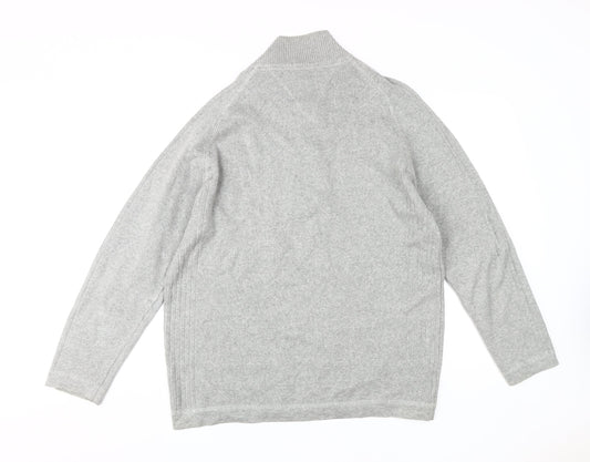 Atlantic Bay Men's Grey Full Zip Jumper M