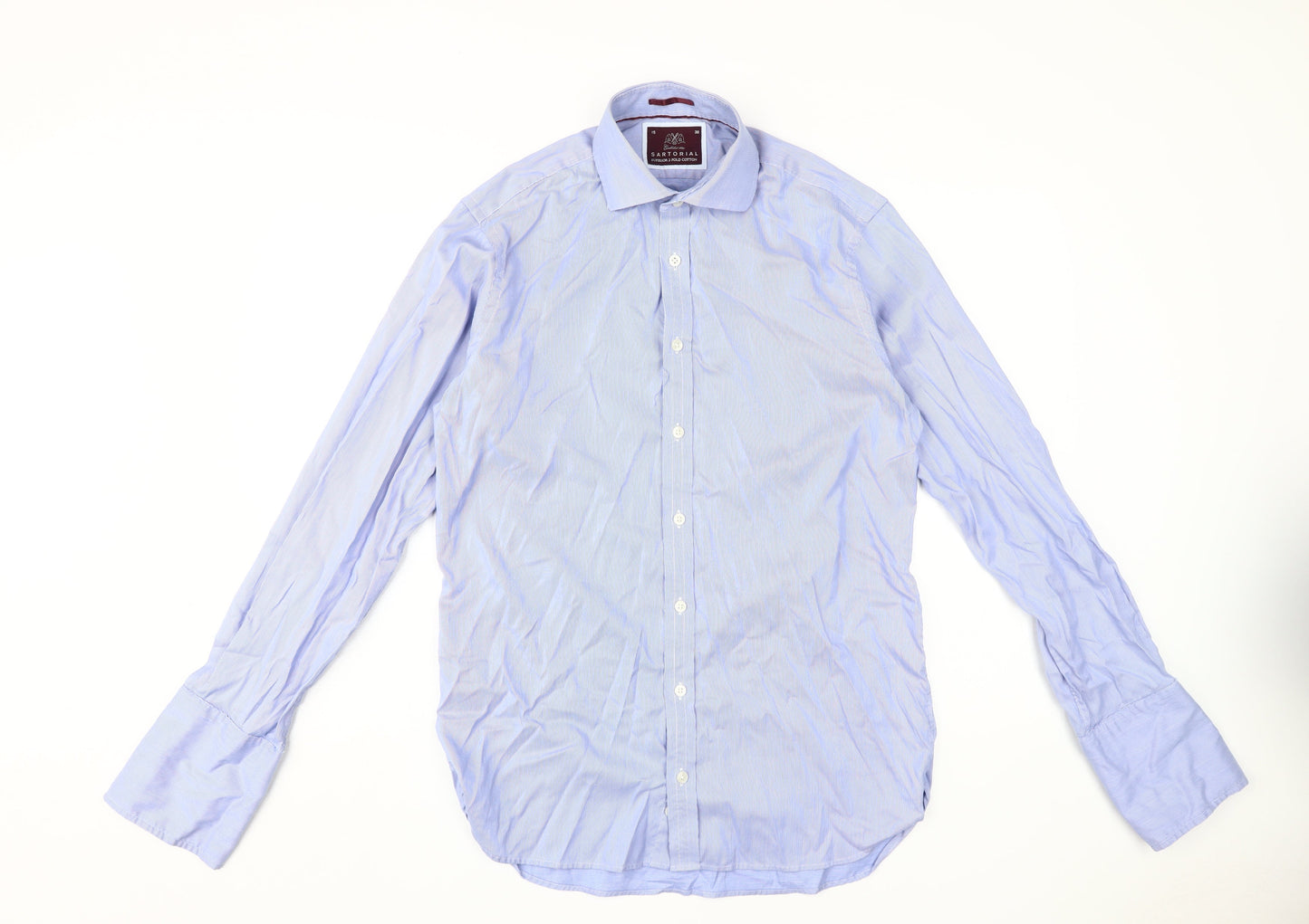 Mens UK Collar Size 15 Marks and Spencer Smart Blue  Dress Shirt