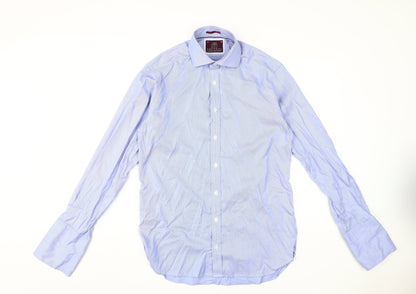 Mens UK Collar Size 15 Marks and Spencer Smart Blue  Dress Shirt