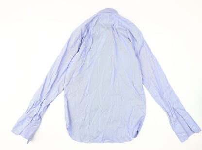 Mens UK Collar Size 15 Marks and Spencer Smart Blue  Dress Shirt
