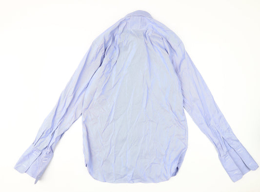 Mens UK Collar Size 15 Marks and Spencer Smart Blue  Dress Shirt