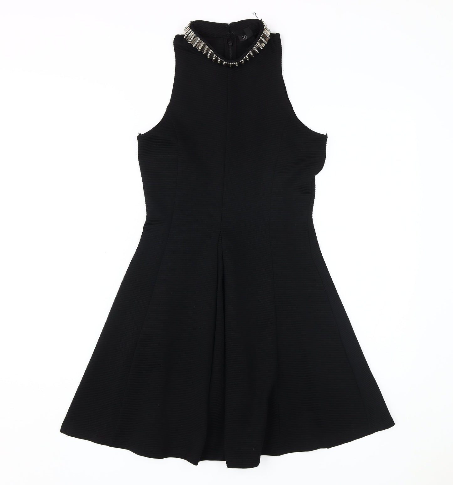 Topshop Women's Black A-Line Dress Size 10 - Elegant Party Wear