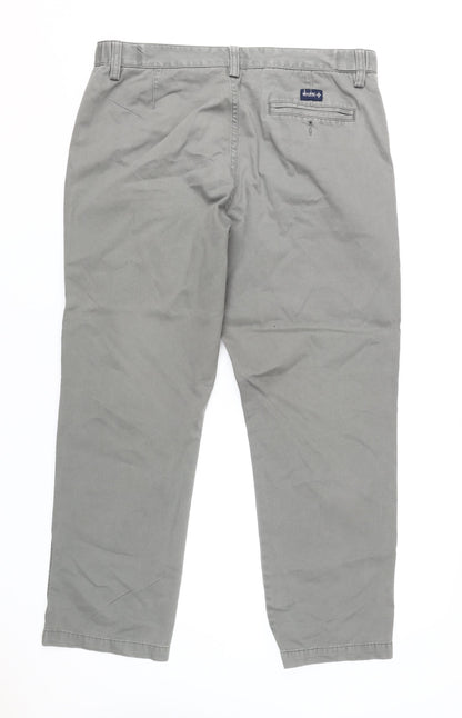 Maine New England Grey Chino Straight Trousers 36S