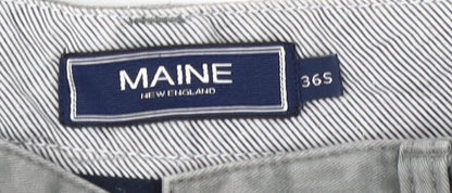 Maine New England Grey Chino Straight Trousers 36S