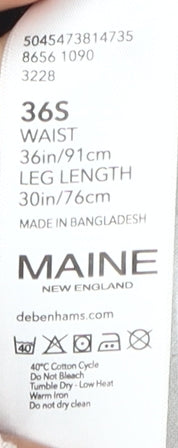 Maine New England Grey Chino Straight Trousers 36S
