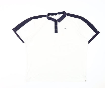 Calvin Klein Men’s White 4XL Golf Polo Shirt