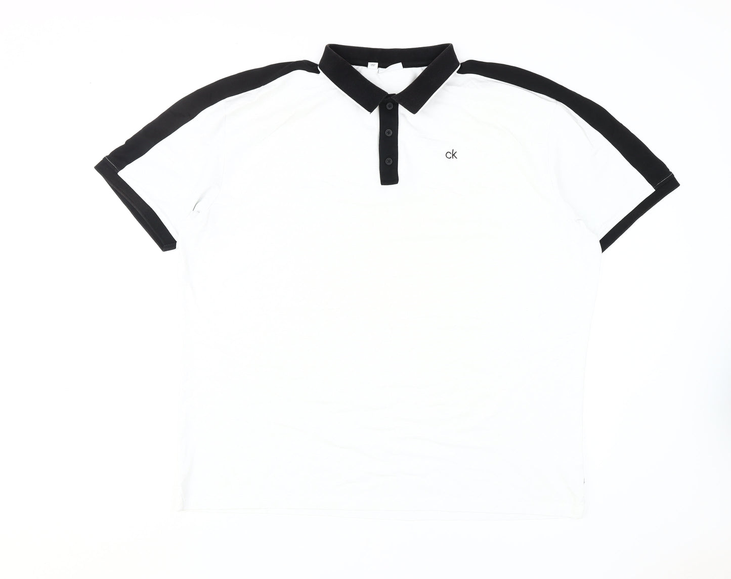 Calvin Klein Men's White Polo 4XL Short Sleeve Golf Shirt