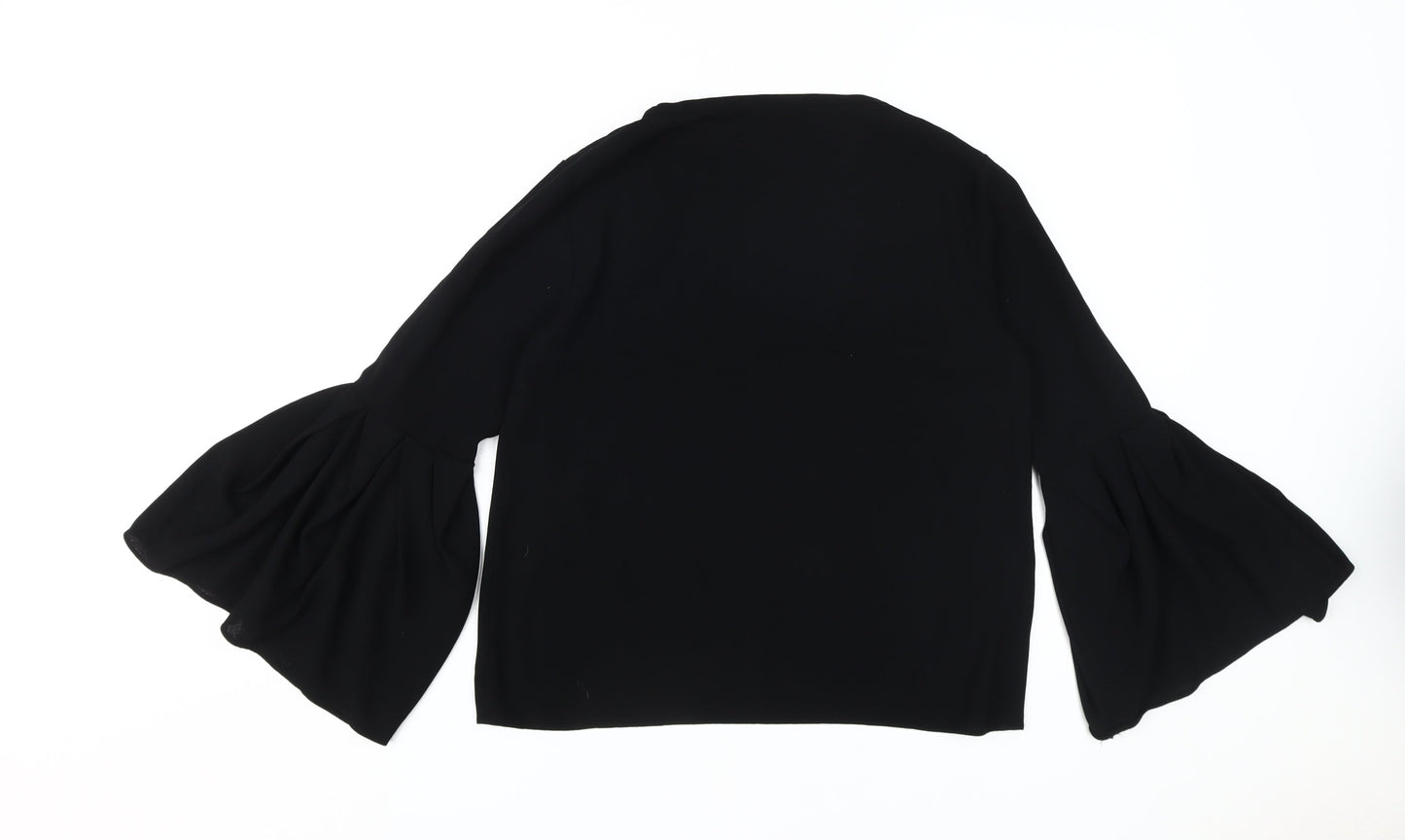 Zara Women's Black Flared Sleeve Tunic Blouse XS
