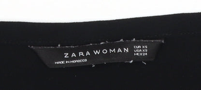 Zara Women's Black Flared Sleeve Tunic Blouse XS