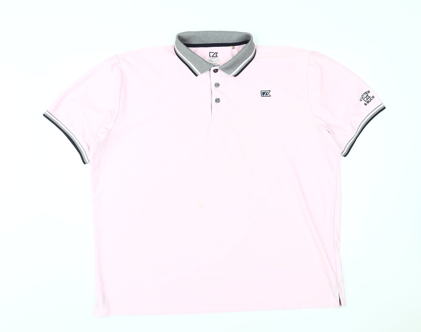 Cutter & Buck Men's Pink Polo Shirt 2XL, Moisture Wicking