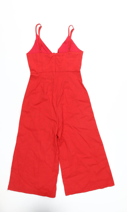 Luvahot Women's Red Jumpsuit UK Size 8 Sleeveless Party