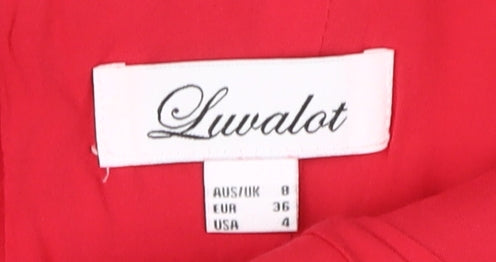Luvahot Women's Red Jumpsuit UK Size 8 Sleeveless Party