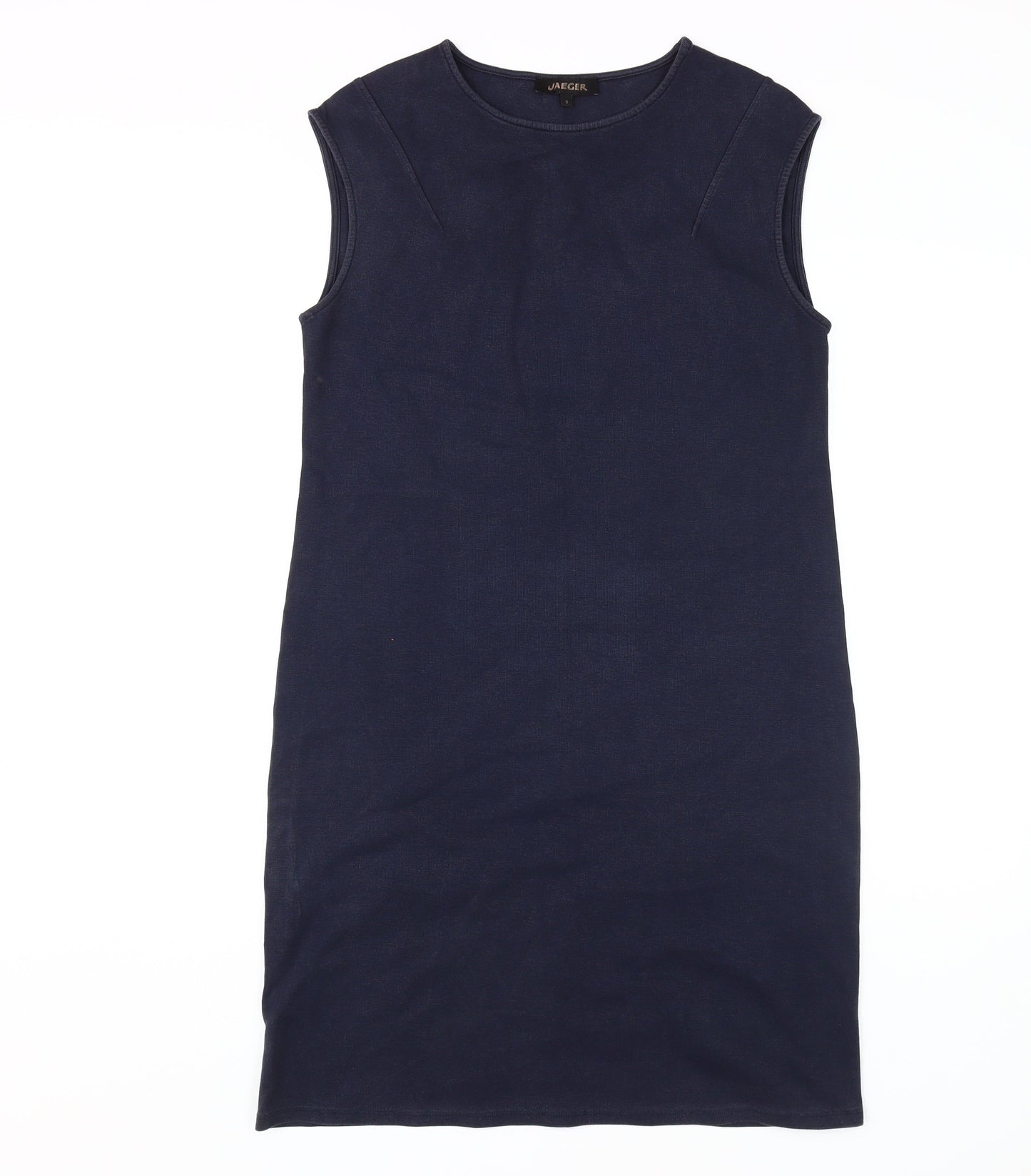 Jaeger Women's Blue Sheath Dress S Sleeveless Stretch