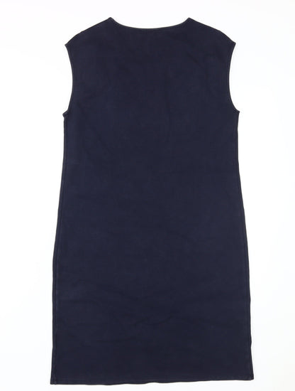 Jaeger Women's Blue Sheath Dress S Sleeveless Stretch