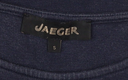 Jaeger Women's Blue Sheath Dress S Sleeveless Stretch