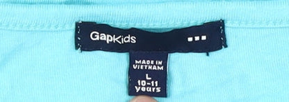 GapKids Girls Blue Embroidered Blouse Size L, 10-11 Years