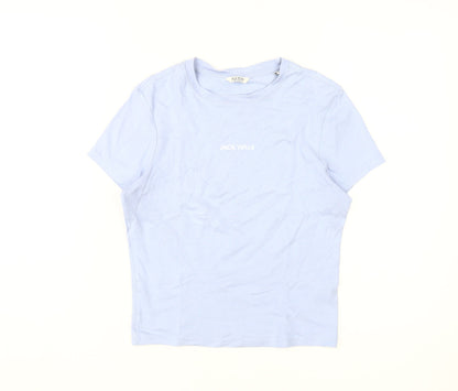 Jack Wills Blue Crew Neck Women's T-Shirt Size 12