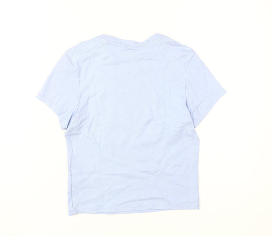 Jack Wills Blue Crew Neck Women's T-Shirt Size 12