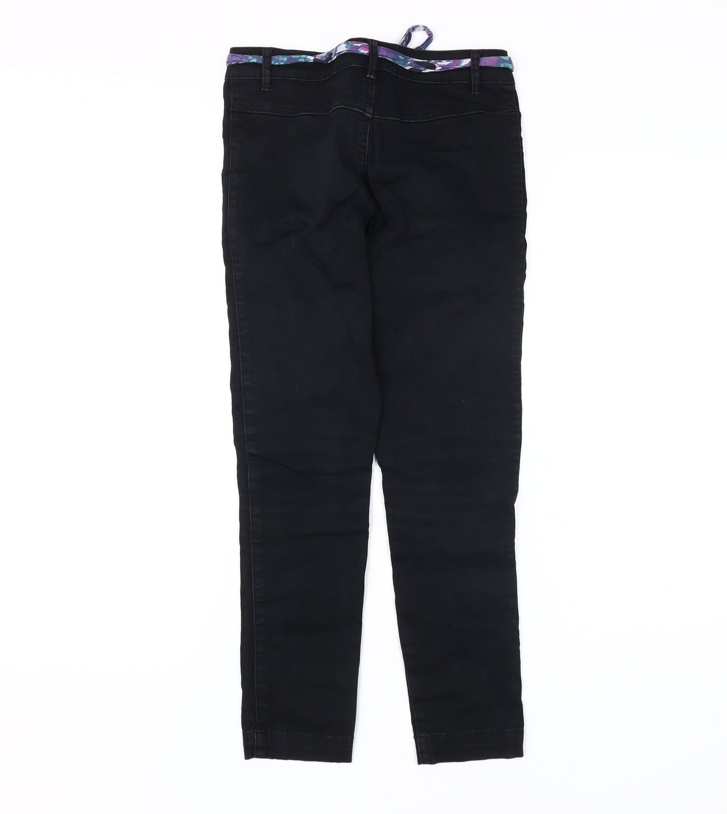 Marks and Spencer Girls Black Skinny Jeans 11 Years Belted