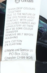 Marks and Spencer Girls Black Skinny Jeans 11 Years Belted
