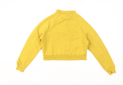 New Look Girls Yellow 1/4 Zip Hoodie - Size 10-11 Years