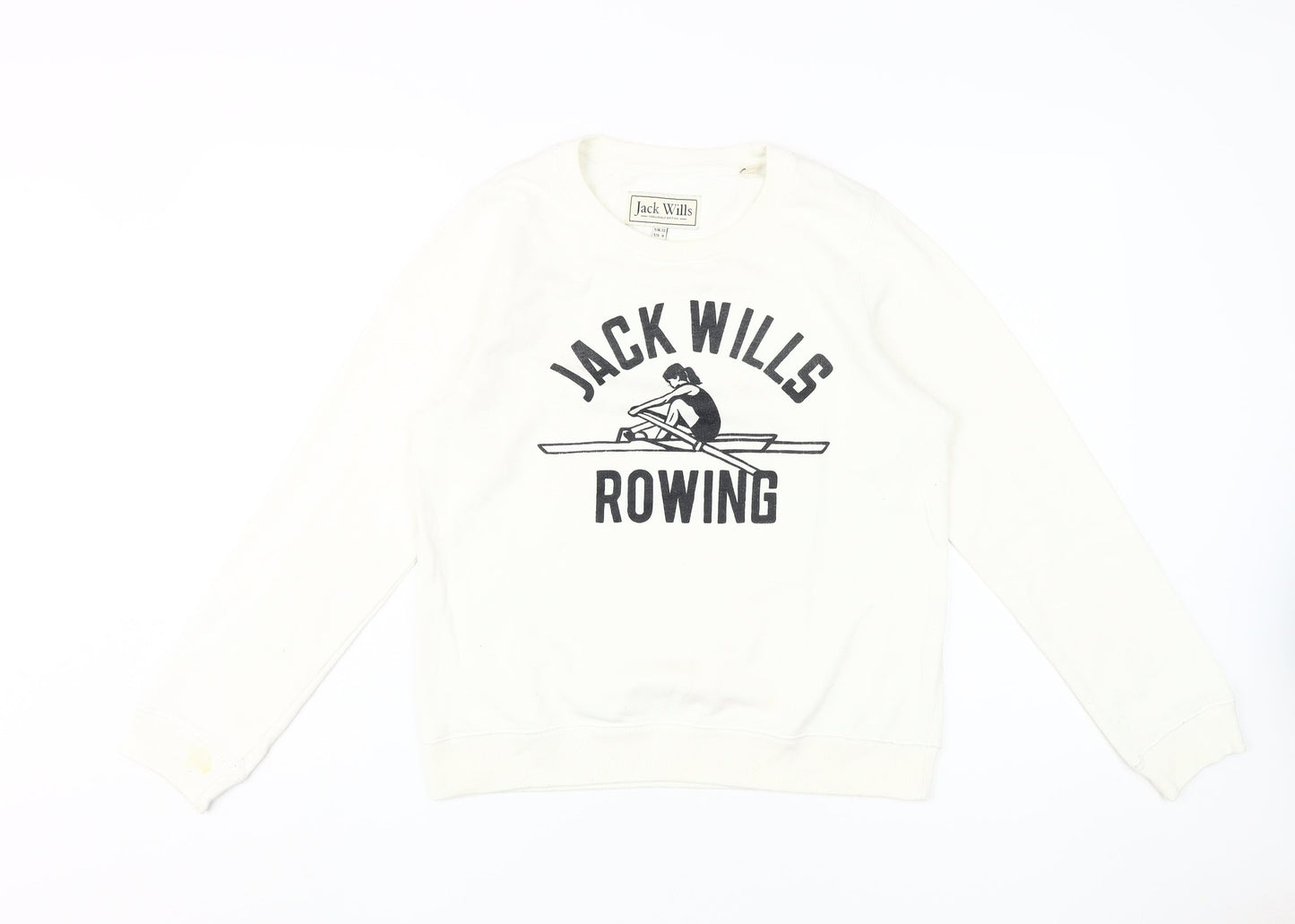 Womens UK Size 12 Jack Wills White Pullover Sweatshirt