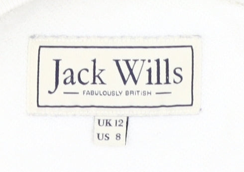 Womens UK Size 12 Jack Wills White Pullover Sweatshirt