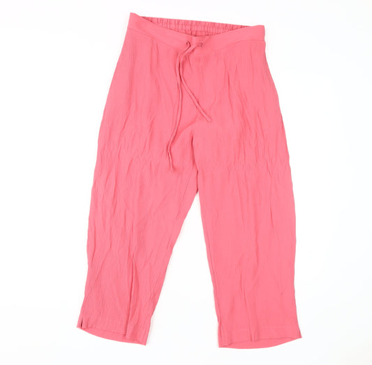 Womens UK Size UK 14 Damart Relaxed Fit Casual Pink Trousers