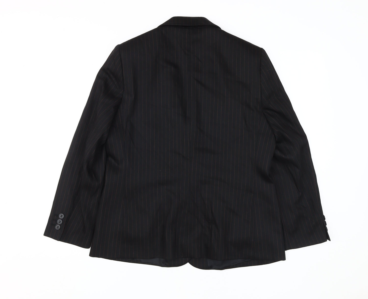 Marks and Spencer Women's Black Pinstripe Blazer, Size 14
