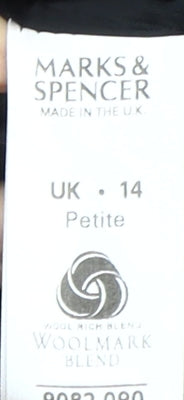 Marks and Spencer Women's Black Pinstripe Blazer, Size 14