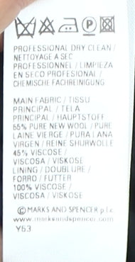 Marks and Spencer Women's Black Pinstripe Blazer, Size 14