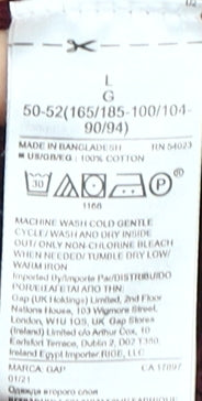 GAP Men's Red Pullover Jumper, L, Crew Neck Cotton Knit