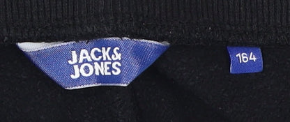 Jack & Jones Boys Black Jogger Trousers 164
