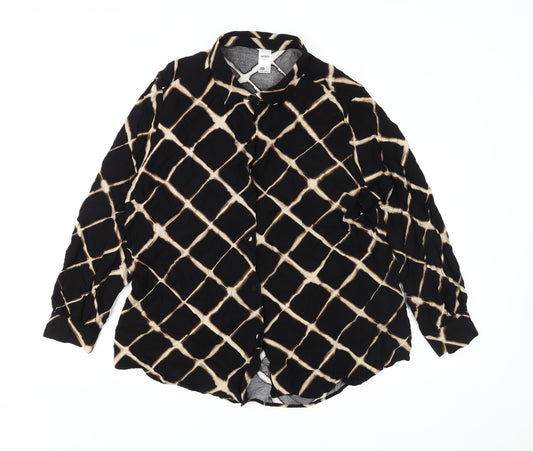Womens UK Size 20 Anko Black  Button-Up