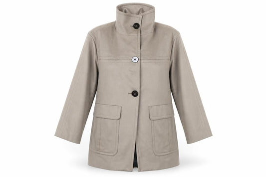 Womens UK Size 8 Zara Beige Overcoat