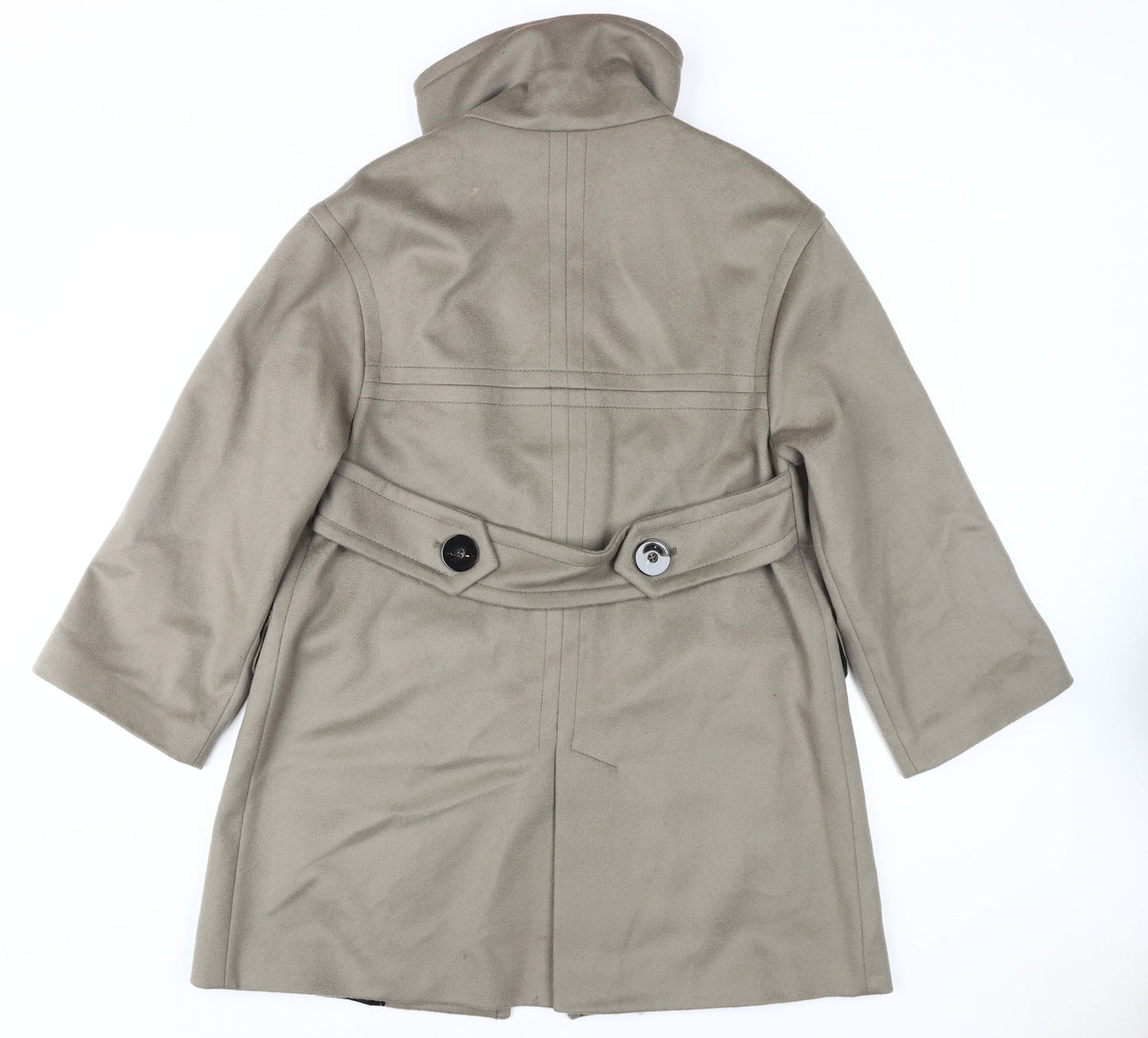 Womens UK Size 8 Zara Beige Overcoat