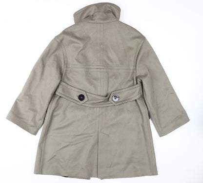 Womens UK Size 8 Zara Beige Overcoat