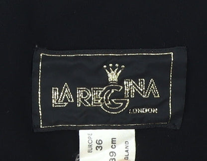 La Regina Black Bodycon Dress Women 8 Long Sleeve Party