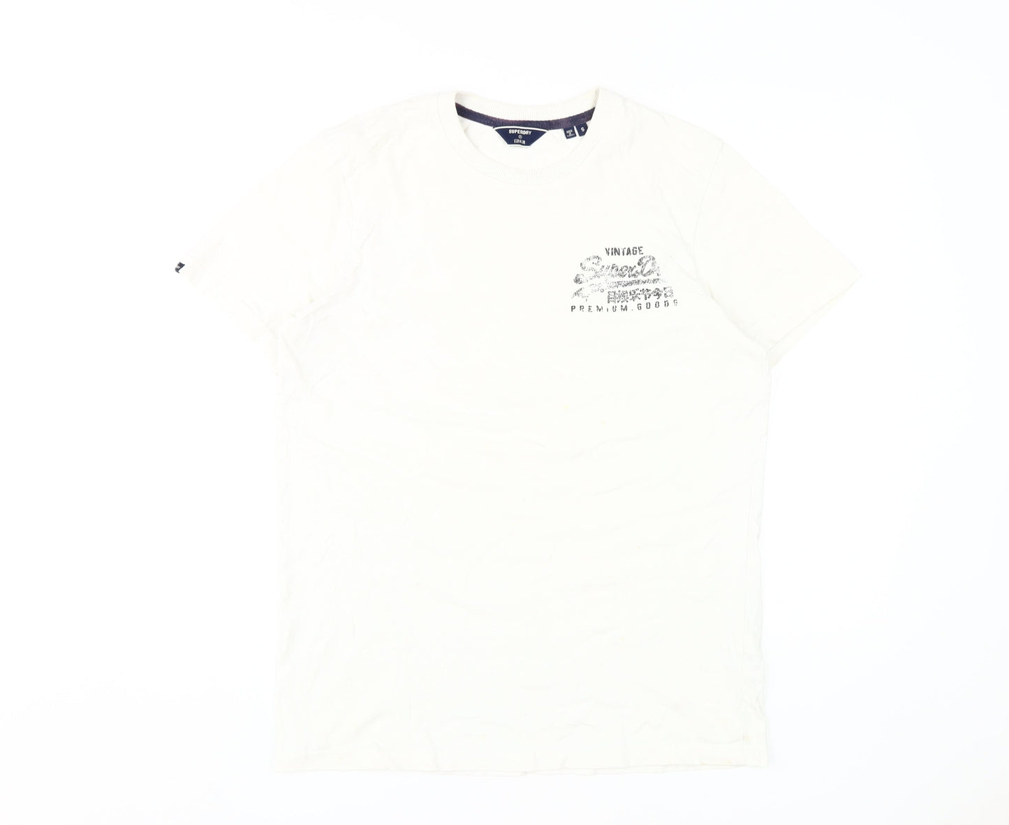 Superdry Men's White Vintage Logo T-Shirt, Size S