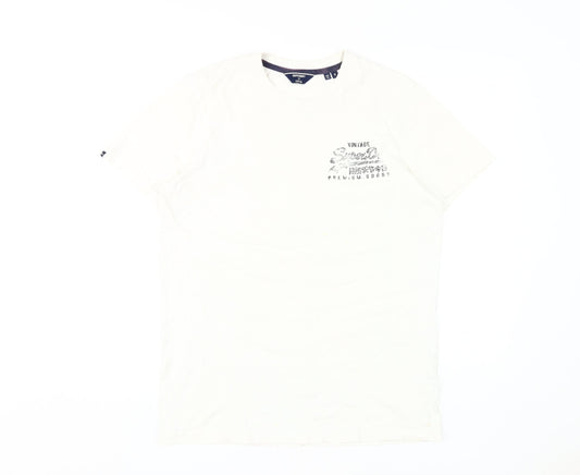 Superdry Men's White Vintage Logo T-Shirt, Size S
