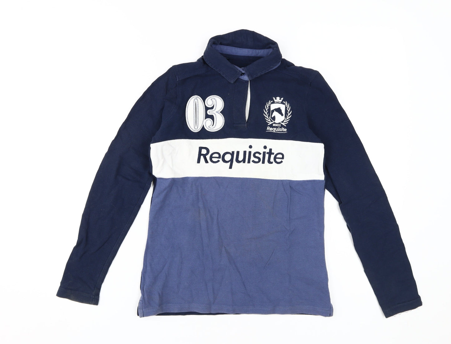 Requisite Boys Blue Colourblock Collared Long Sleeve Shirt