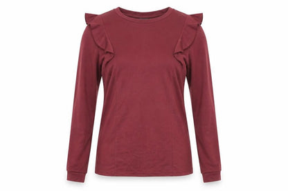 Womens UK Size S ICHI Red Jersey Blouse
