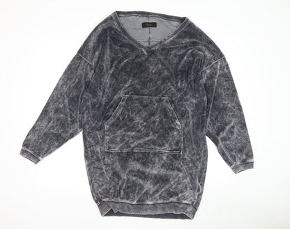 Diesel Grey V-Neck Pullover Jumper Size L