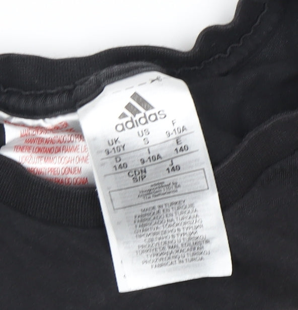 Adidas Boys Black Camouflage Graphic T-Shirt 9-10 Years