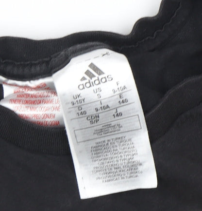 Adidas Boys Black Camouflage Graphic T-Shirt 9-10 Years