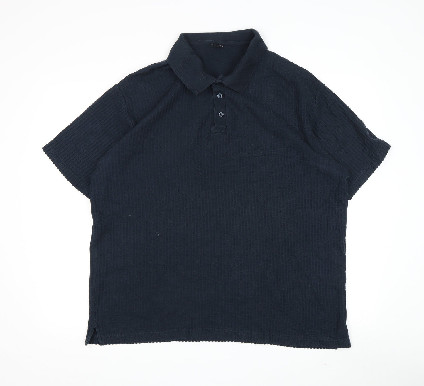 Cotton Traders Men's Blue XL Short Sleeve Polo Shirt