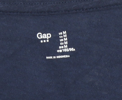 Gap Women's Blue Tank Top Medium Scoop Neck Cotton