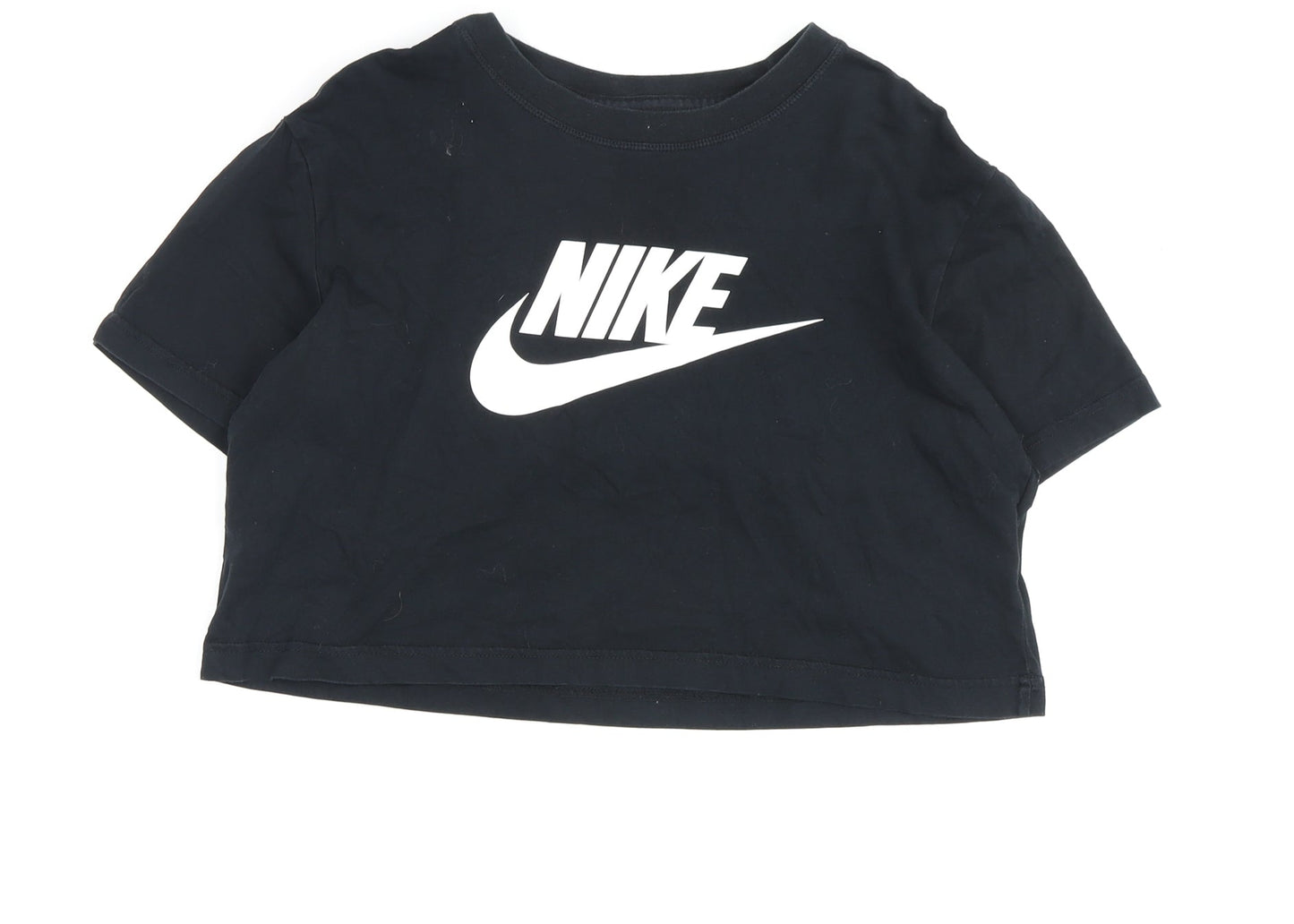 Womens UK Size S Nike Black Cropped T-Shirt