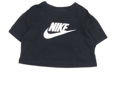Womens UK Size S Nike Black Cropped T-Shirt